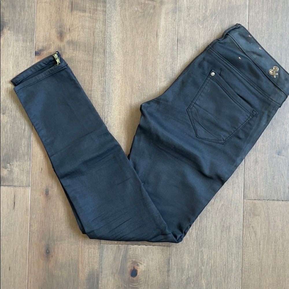 H&M black skinny jeans low rise